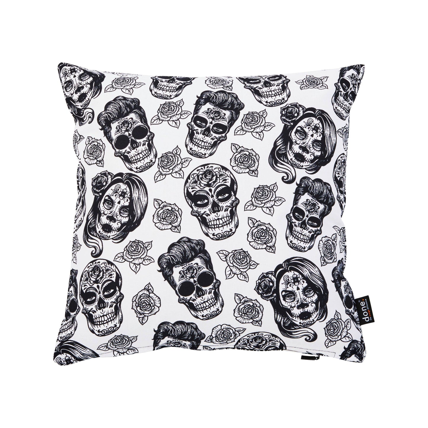 SKULL Panama Print Cushion Cover 45x45cm