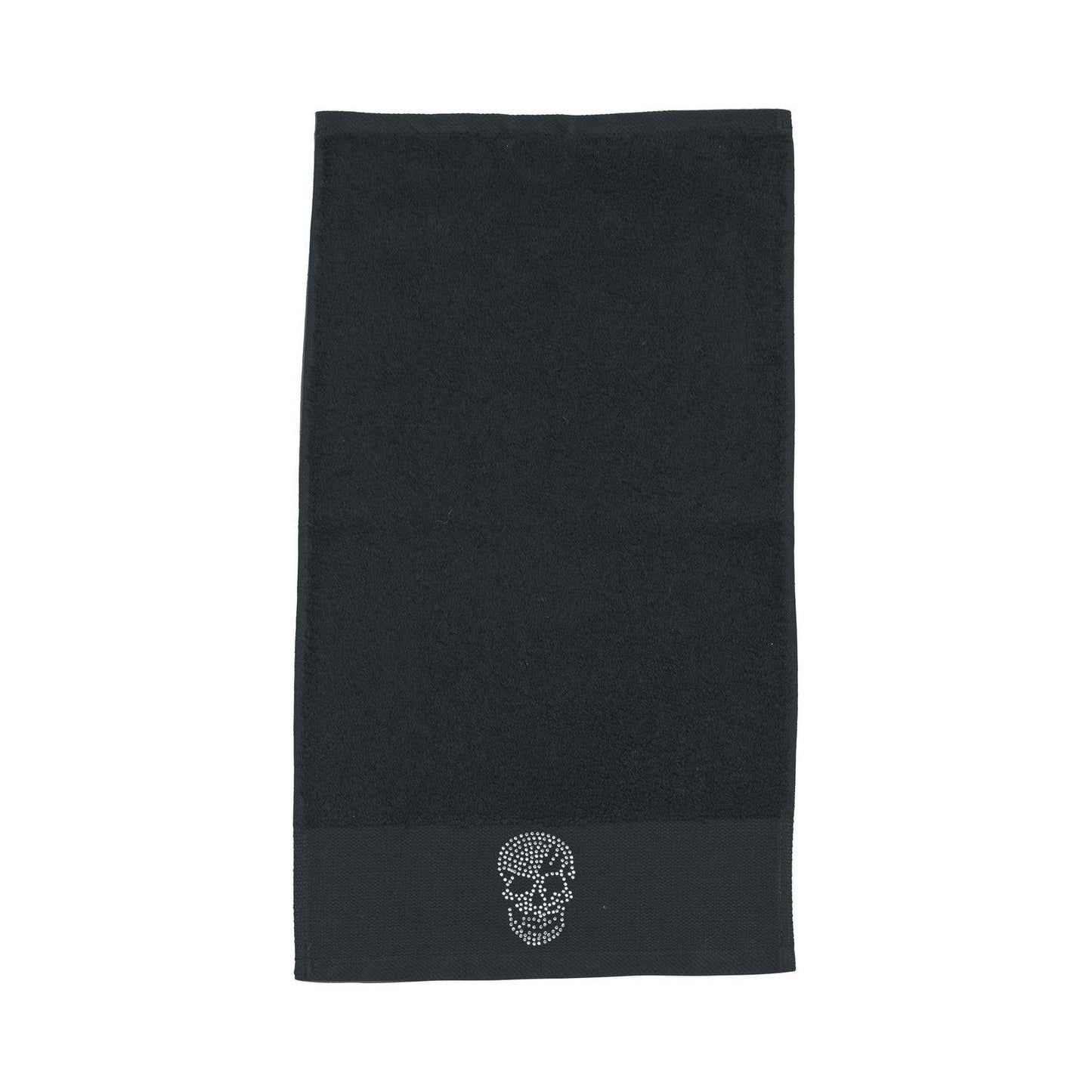 SKULL Rhinestone guest towel 30x50cm Black