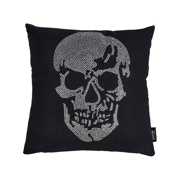 SKULL Rhinestone velvet cushion 65x65cm