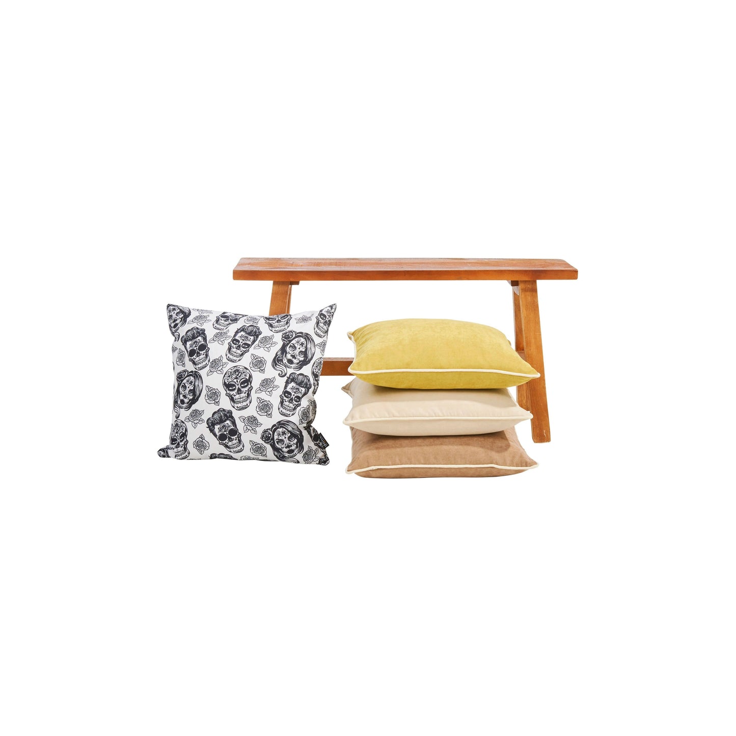 SKULL Panama Print Cushion Cover 45x45cm
